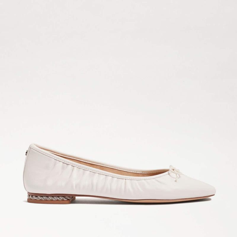 Sam Edelman Meg Ballet Flat-Bright White Leather