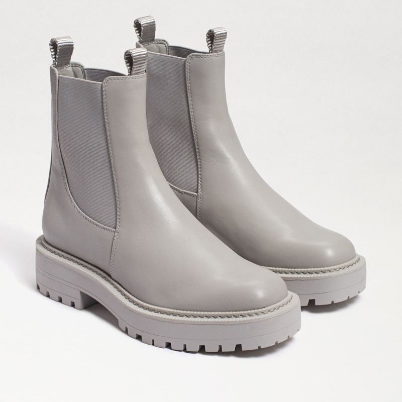 Sam Edelman Laguna Chelsea Boot-Pebble Grey Leather - Click Image to Close