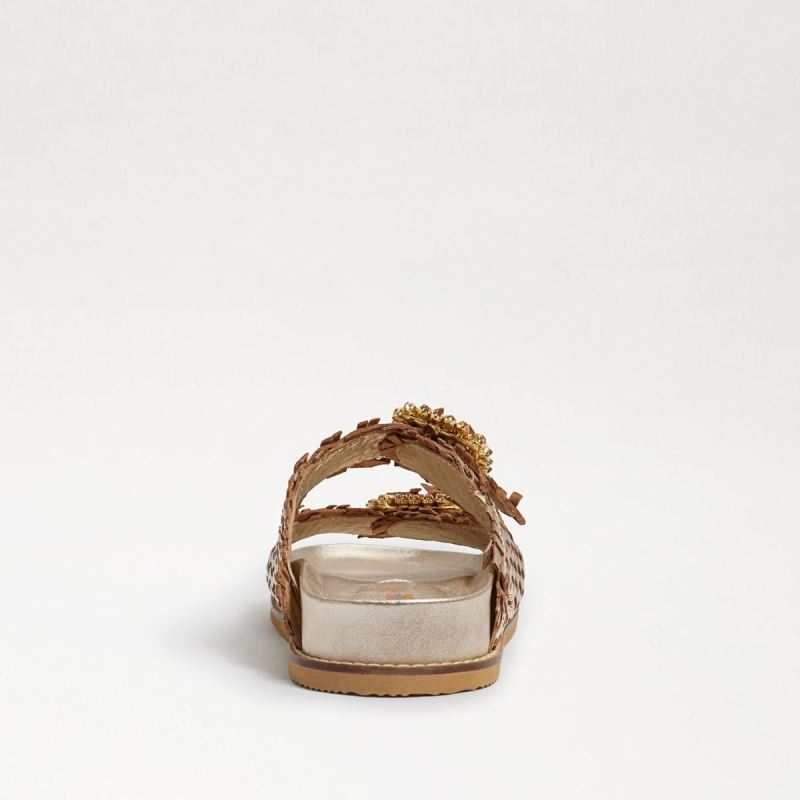 Sam Edelman Oaklyn Embezzled Slide Sandal-Gold Leaf