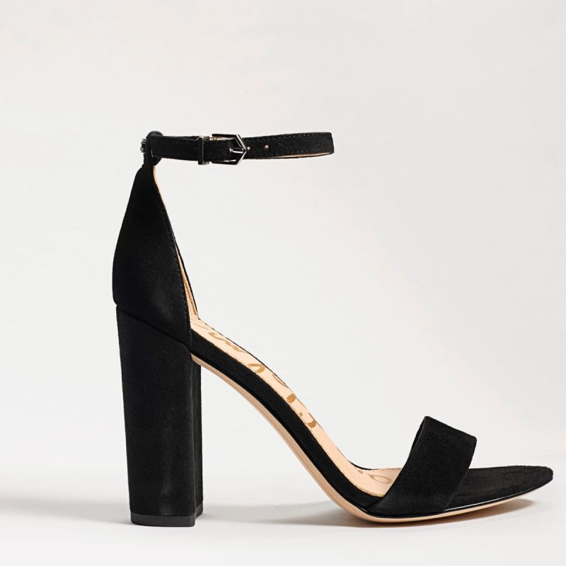 Sam Edelman Yaro Block Heel Sandal-Black Suede