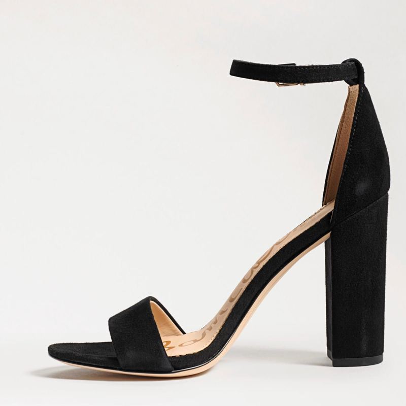 Sam Edelman Yaro Block Heel Sandal-Black Suede