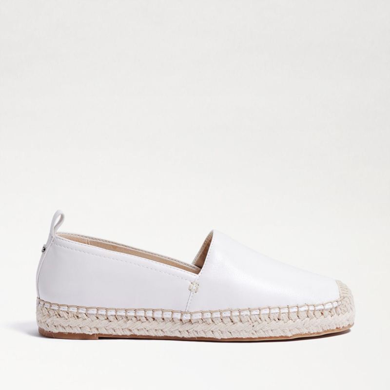 Sam Edelman Kenley Slip On Espadrille-Bright White Leather