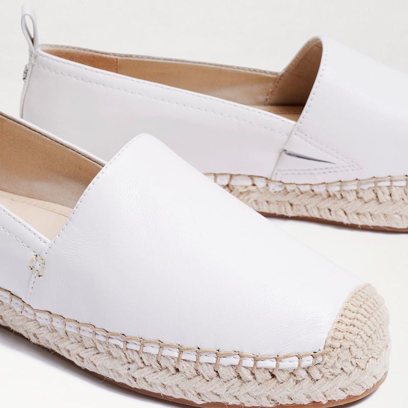 Sam Edelman Kenley Slip On Espadrille-Bright White Leather