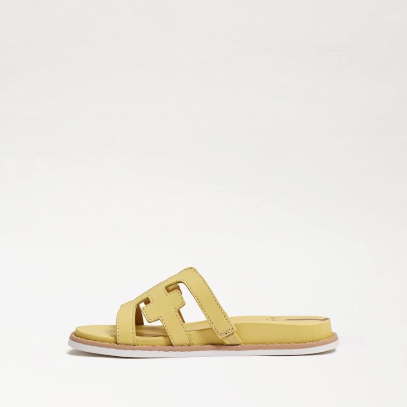 Sam Edelman Valeri Kids Slide Sandal-Butter Yellow Leather