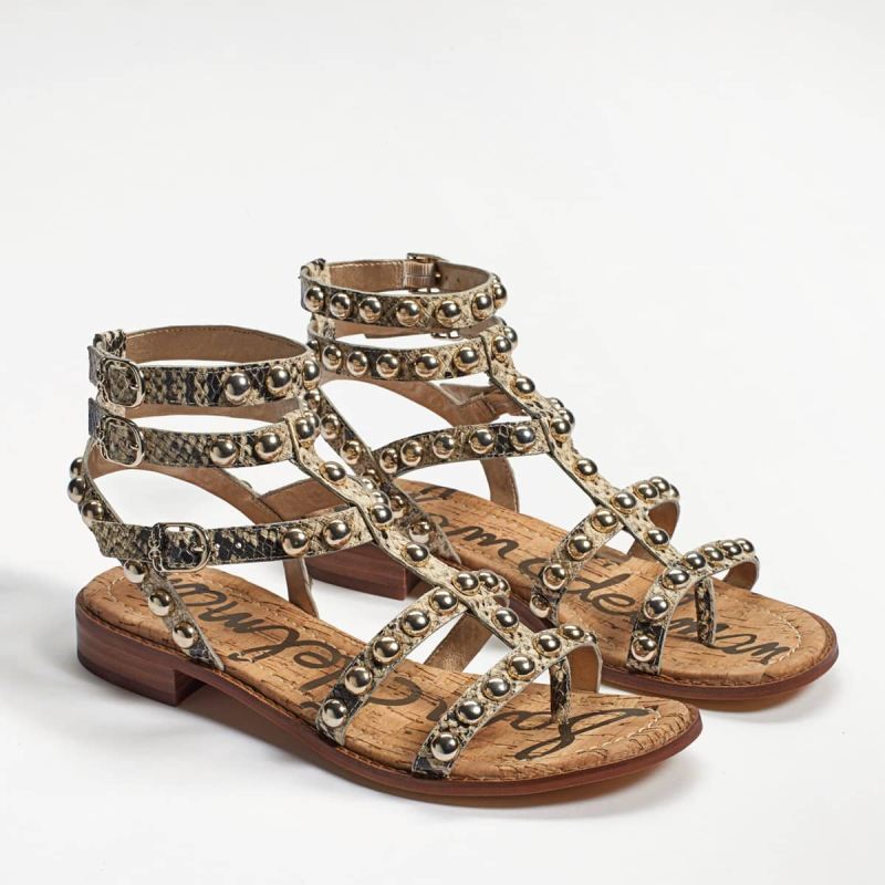 Sam Edelman Eavan Studded Gladiator Sandal-Beach Multi Snake