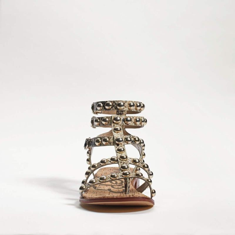 Sam Edelman Eavan Studded Gladiator Sandal-Beach Multi Snake