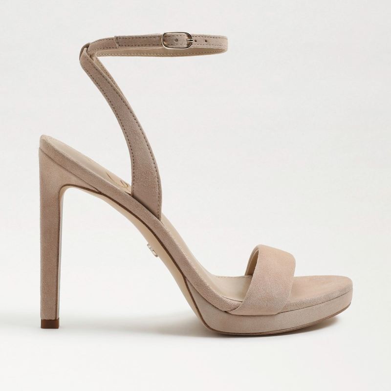 Sam Edelman Jade Ankle Strap Heel-Cappuccino Suede