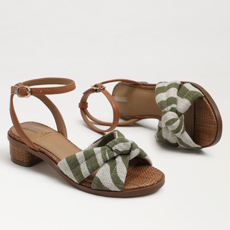 Sam Edelman Ingrid Kids Block Heel Sandal-Fern/Natural Zebra Lin