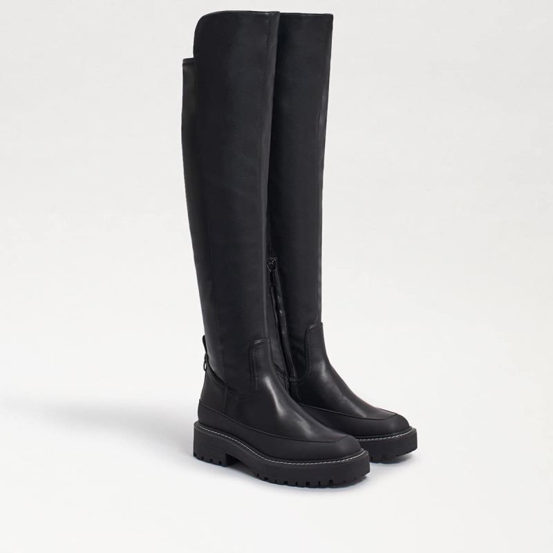 Sam Edelman Lerue Tall Boot-Black Leather