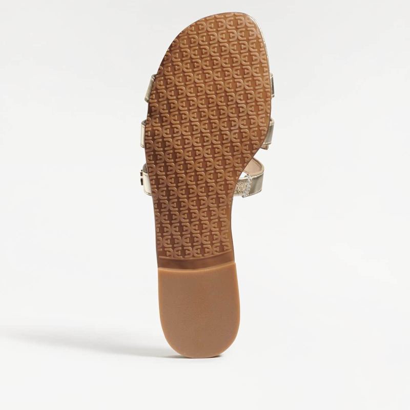 Sam Edelman Bay Slide Sandal-Light Gold Leather