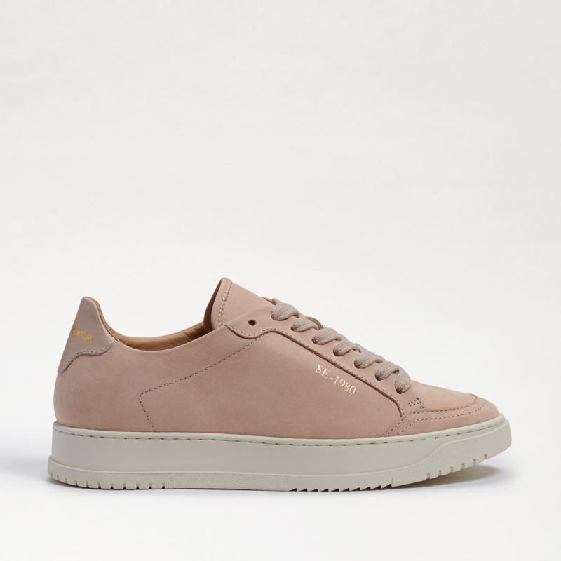 Sam Edelman Ellis Lace Up Sneaker-Powder Blush Suede