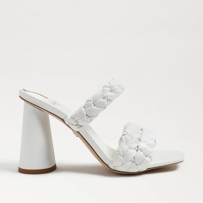 Sam Edelman Kendra Block Heel Mule-Bright White Leather