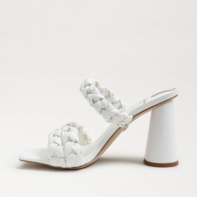 Sam Edelman Kendra Block Heel Mule-Bright White Leather