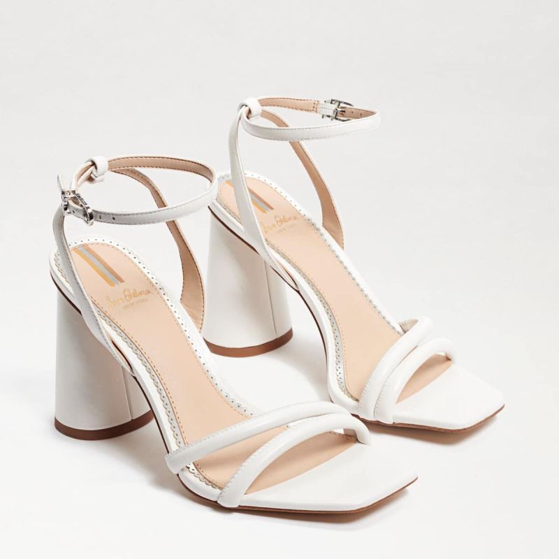 Sam Edelman Kia Block Heel Sandal-Bright White Leather Sam Edelman Kia Block Heel Sandal-Bright White Leather