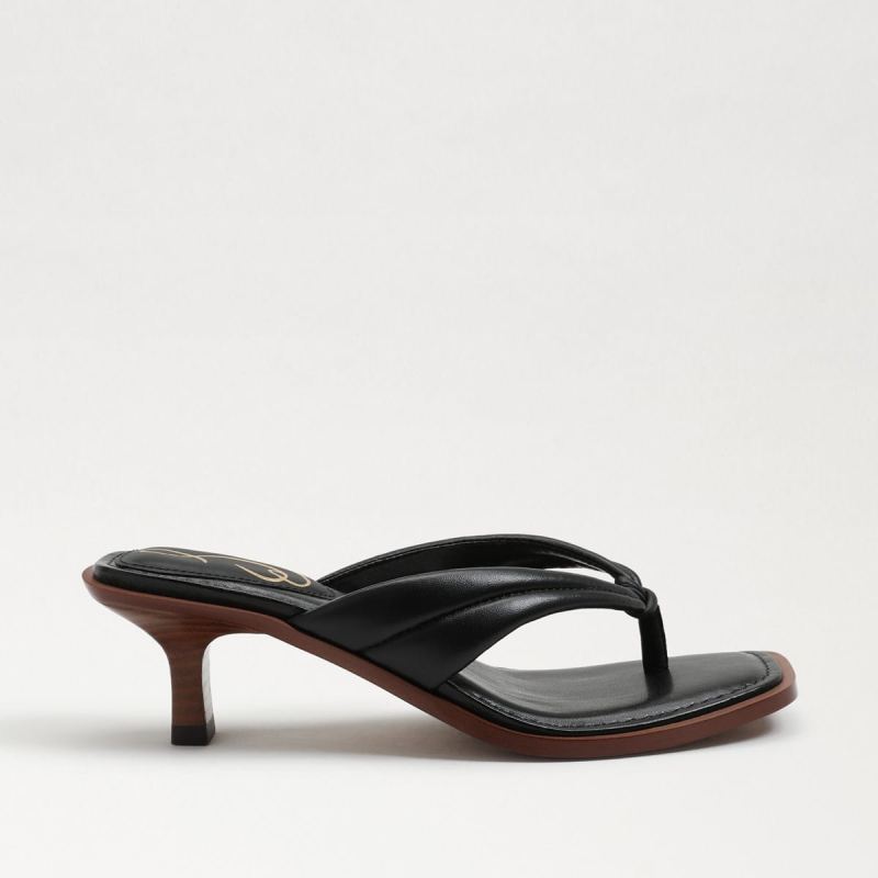 Sam Edelman Daphney Thong Sandal-Black Leather