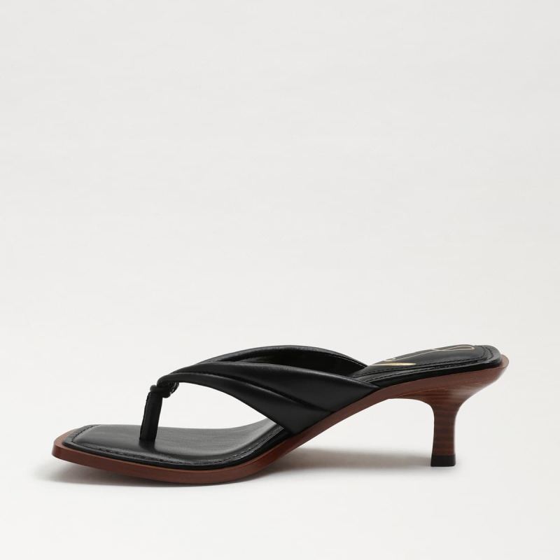 Sam Edelman Daphney Thong Sandal-Black Leather