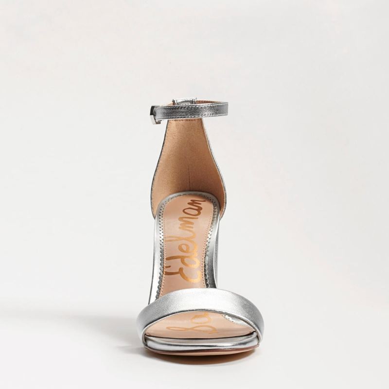Sam Edelman Yaro Block Heel Sandal-Silver Leather