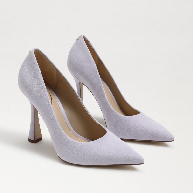 Sam Edelman Antonia Pointed Toe Pump-Misty Lilac Suede