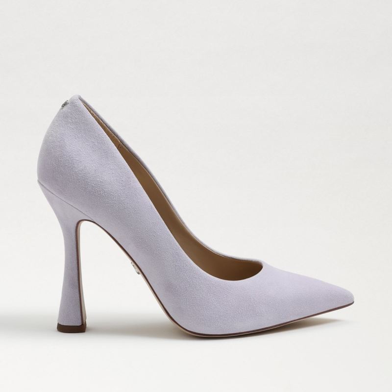 Sam Edelman Antonia Pointed Toe Pump-Misty Lilac Suede