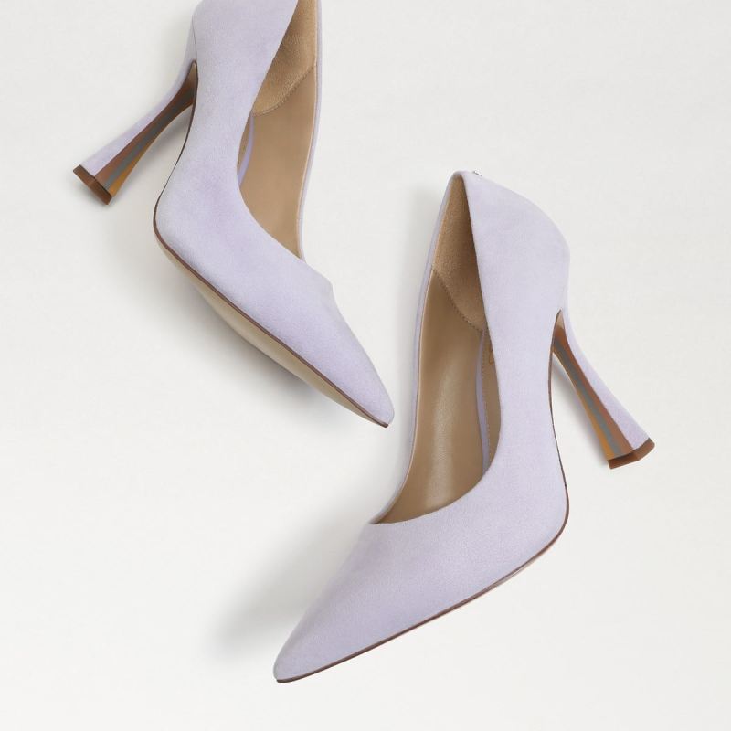 Sam Edelman Antonia Pointed Toe Pump-Misty Lilac Suede