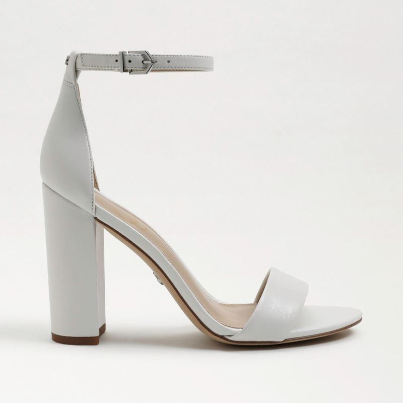 Sam Edelman Yaro Block Heel Sandal-White Leather