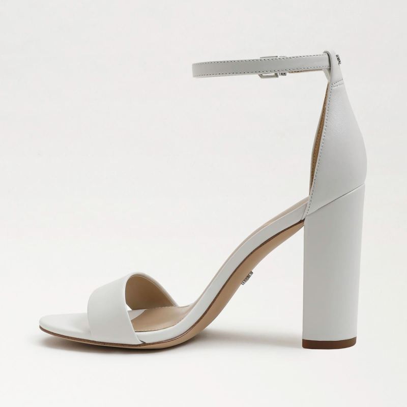 Sam Edelman Yaro Block Heel Sandal-White Leather