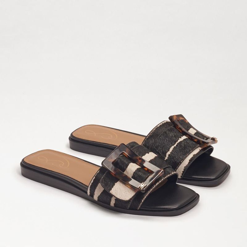 Sam Edelman Inez Slide Sandal-Ivory/Black Zebra Brahma Sam Edelman Inez Slide Sandal-Ivory/Black Zebra Brahma