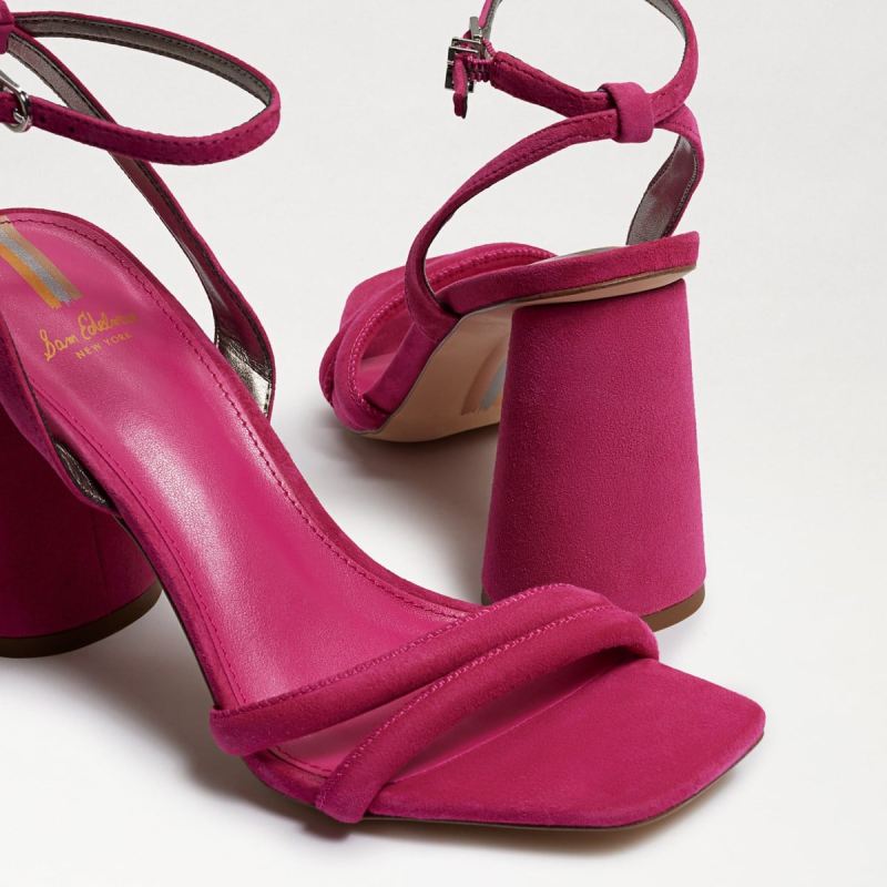 Sam Edelman Kia Block Heel Sandal-Bold Fuschia