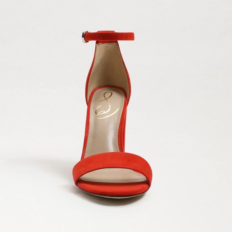 Sam Edelman Yaro Block Heel Sandal-Bright Poppy Suede