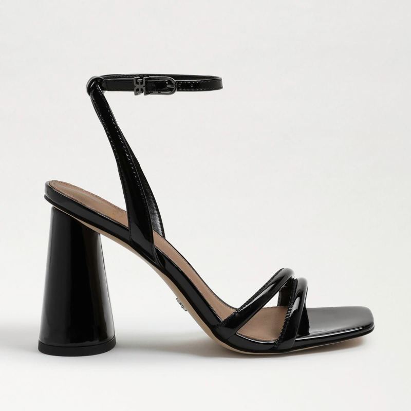 Sam Edelman Kia Block Heel Sandal-Black Patent