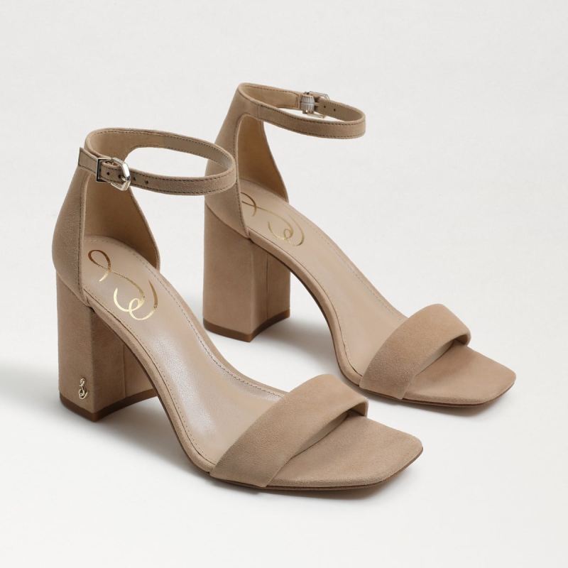 Sam Edelman Daniella Block Heel Sandal-Oatmeal Suede