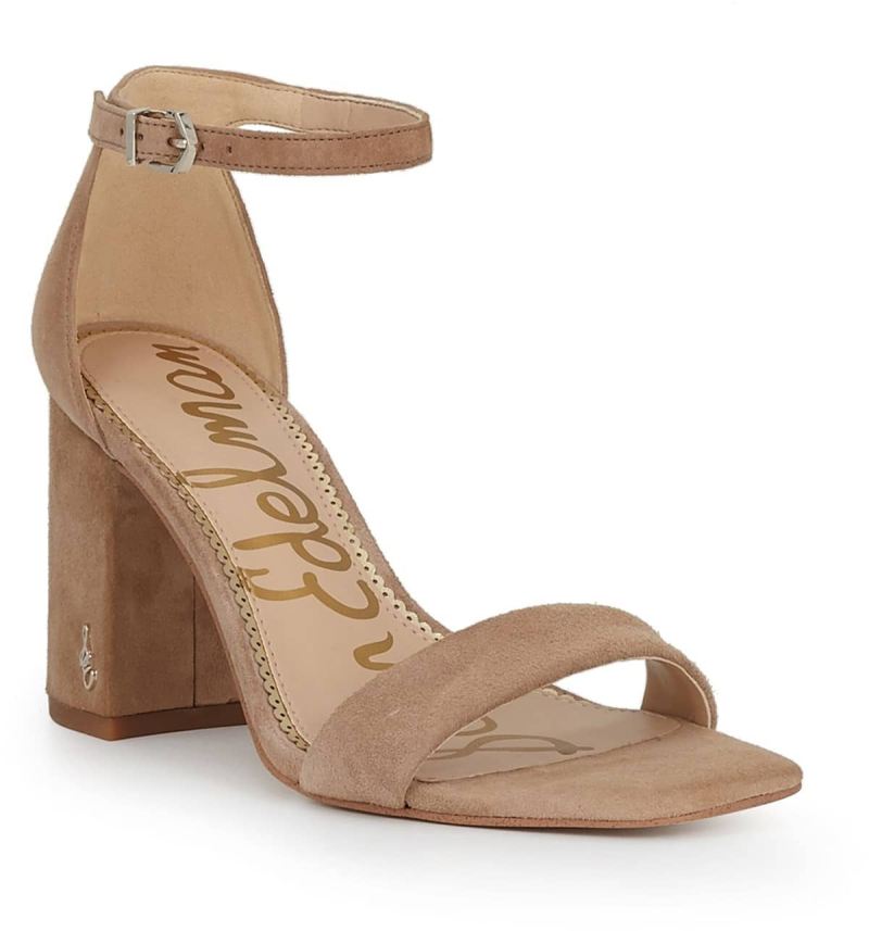 Sam Edelman Daniella Block Heel Sandal-Oatmeal Suede