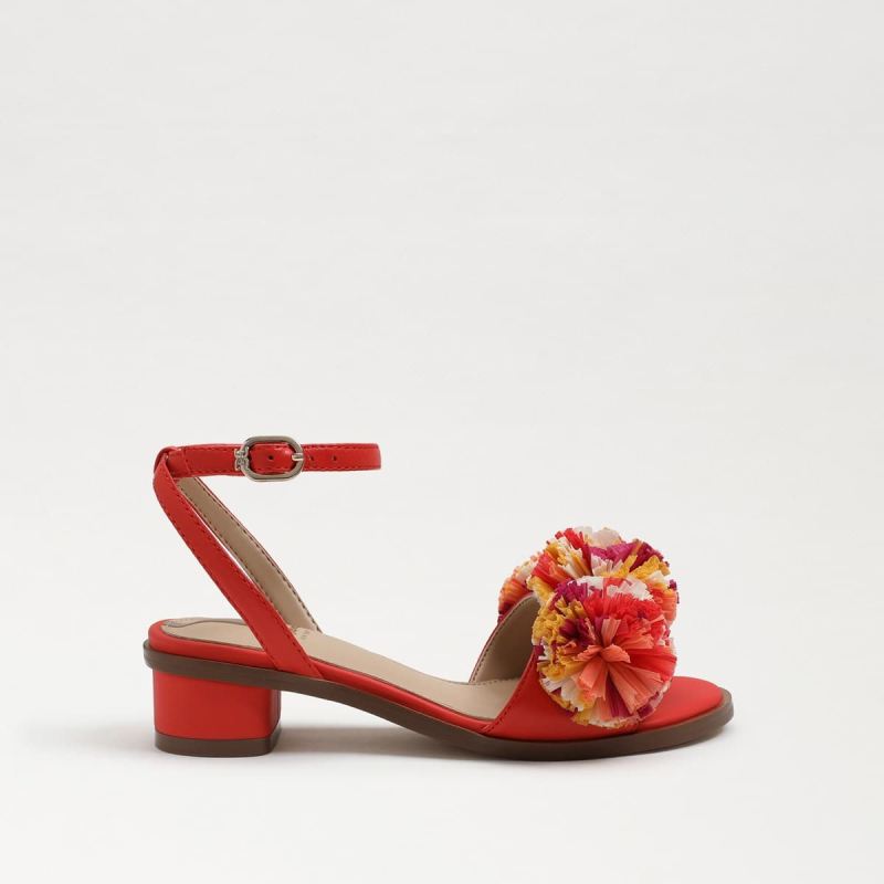 Sam Edelman Ilia Kids Sandal-Bright Poppy Leather