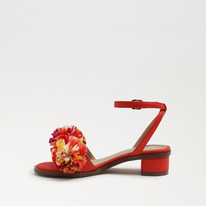 Sam Edelman Ilia Kids Sandal-Bright Poppy Leather