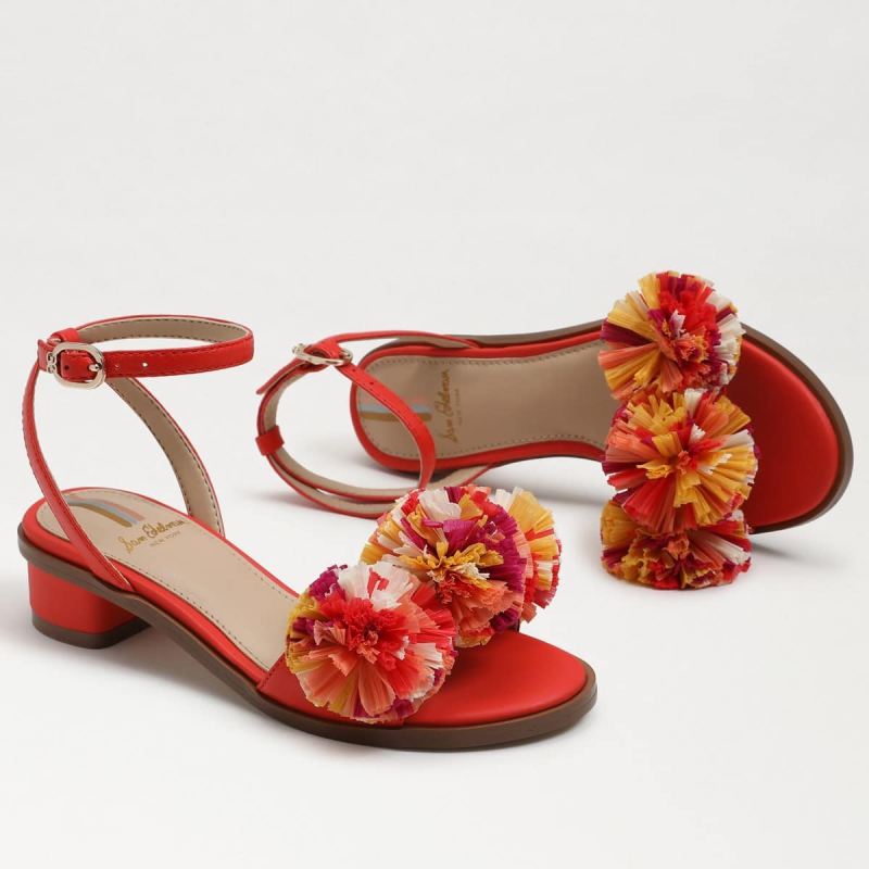 Sam Edelman Ilia Kids Sandal-Bright Poppy Leather