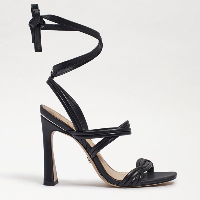 Sam Edelman Lonnie Heeled Sandal-Black Leather