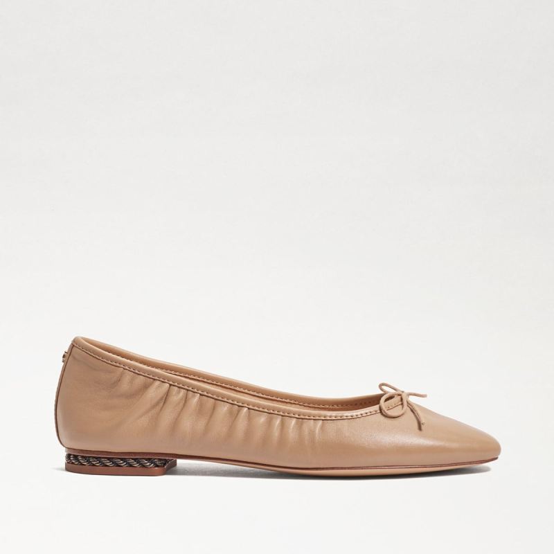 Sam Edelman Meg Ballet Flat-Soft Beige Leather