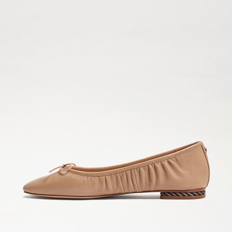 Sam Edelman Meg Ballet Flat-Soft Beige Leather