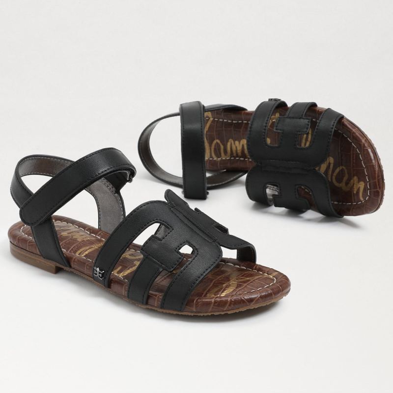 Sam Edelman Bay Kids Slide Sandal-Black Leather