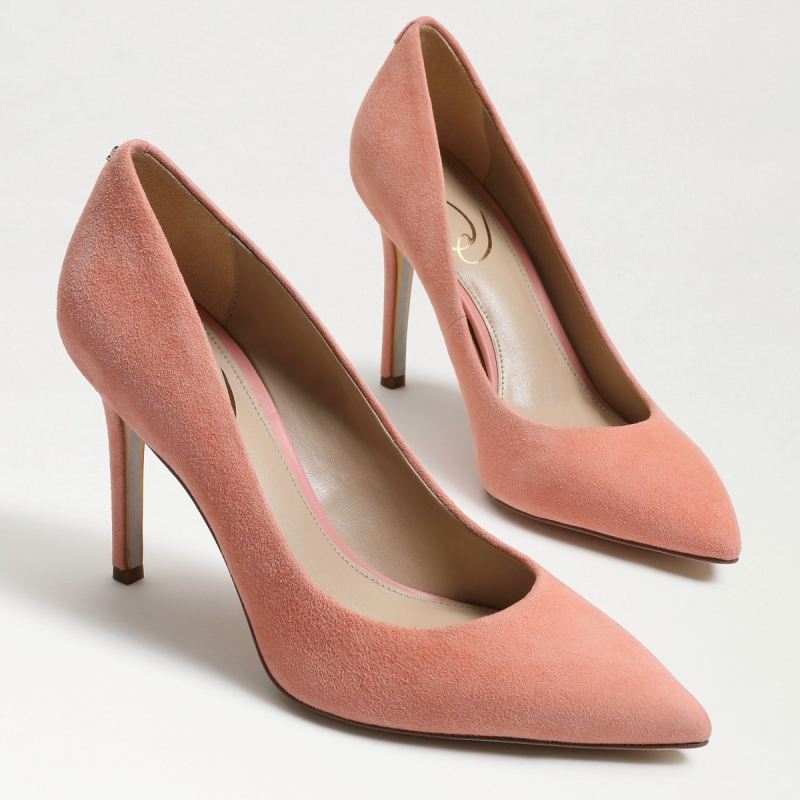 Sam Edelman Hazel Pointed Toe Heel-Canyon Clay Suede