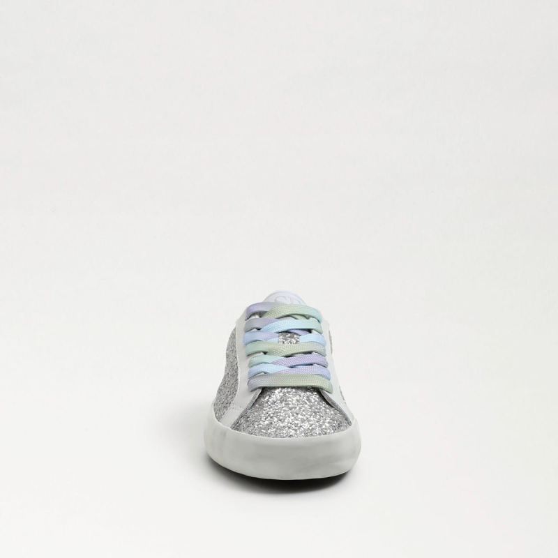 Sam Edelman Aubrie Kids Sneaker-Soft Silver Glitter