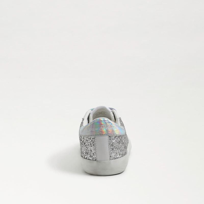 Sam Edelman Aubrie Kids Sneaker-Soft Silver Glitter