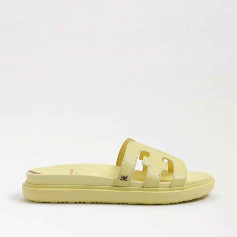 Sam Edelman Valeri Slide Sandal-Butter Yellow Leather