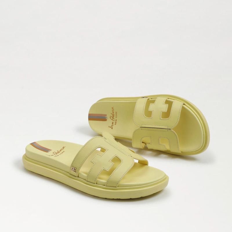 Sam Edelman Valeri Slide Sandal-Butter Yellow Leather