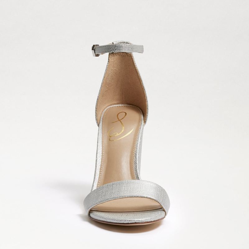 Sam Edelman Yaro Block Heel Sandal-Soft Silver Leather