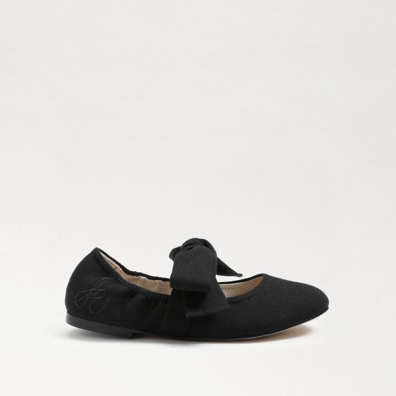 Sam Edelman Felicity Kids Ballet Flat-Black Linen