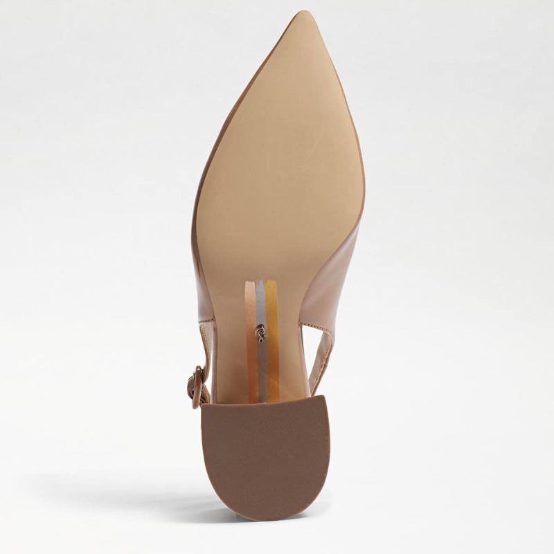 Sam Edelman Petra Pointed Toe Slingback-Rosa Nude Patent