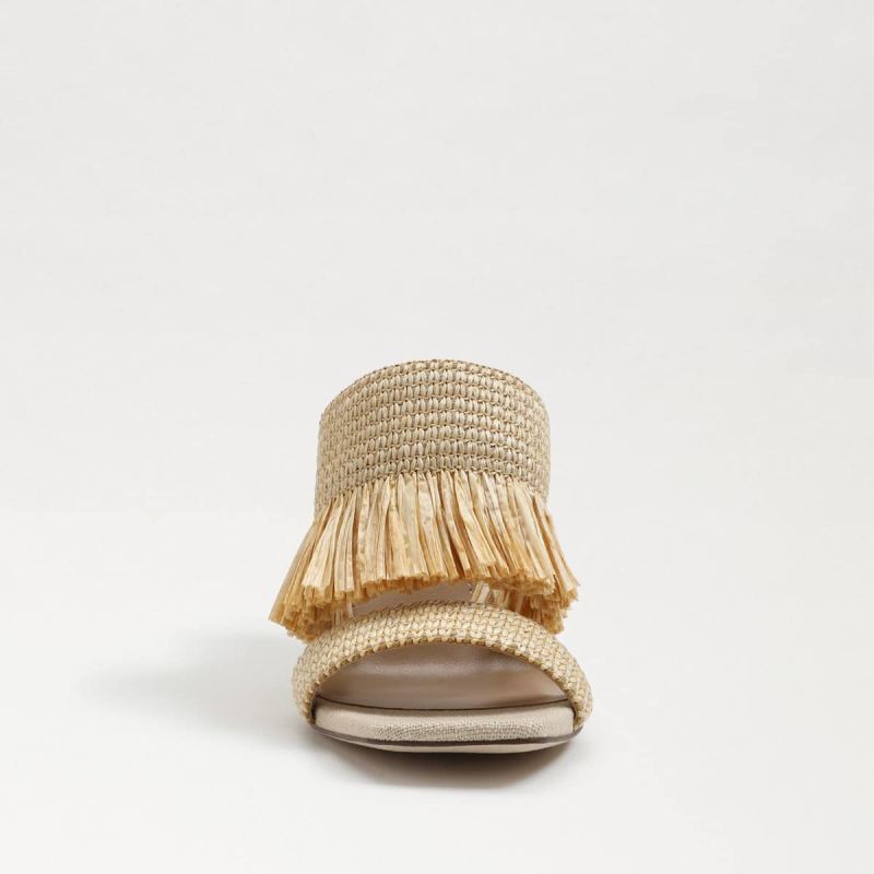 Sam Edelman Kamryn Block Heel Mule-Natural Raffia