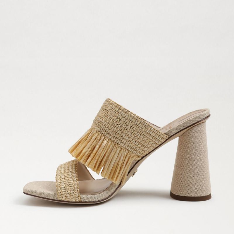 Sam Edelman Kamryn Block Heel Mule-Natural Raffia