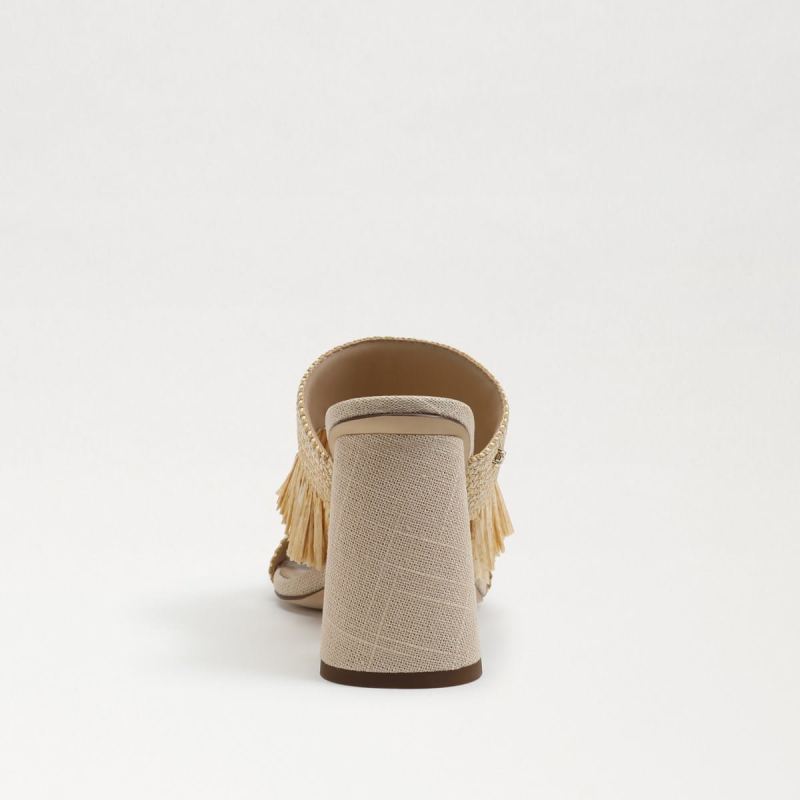 Sam Edelman Kamryn Block Heel Mule-Natural Raffia